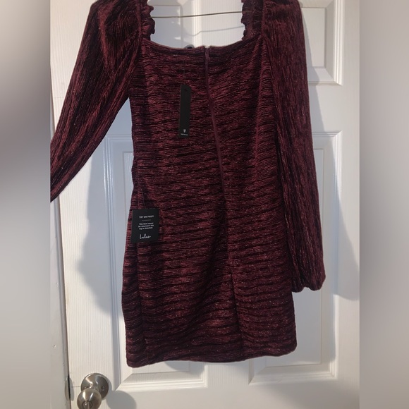 Lulus red velvet dress - Picture 4 of 5